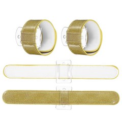 4 Pcs Corsage Wristlet Band, Elastic Wrist Corsage Bracelets Bands, Gold