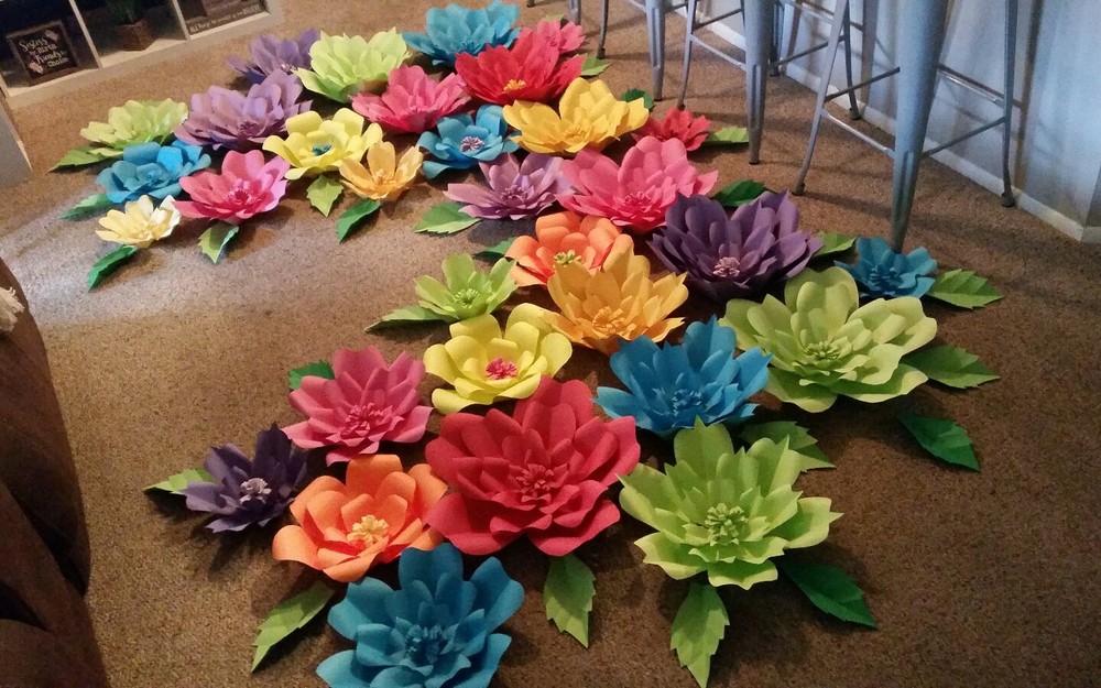 21 handmade PAPERFLOWER backdrop set♡ SALE!!!!