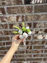 Handmade Pipecleaner Wedding Bouquet & Buttonhole – Lily of the Valley Set