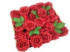 25/50pcs Artificial Foam Roses for Wedding Bouquets DIY Home Party Decoration
