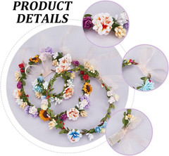 261Pcs/Set DIY Flower Crowns Making Kit Handmade Floral Crown Garland Kit Make Y