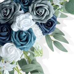 2 Pieces Wedding Arch Flowers Artificial Flower Swag Door Floral Garland