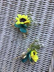 Sunflower wedding flowers package bridal bouquet decorations 7 bouquet turquoise