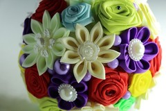 wedding bouquet rainbow bridal flowers bridesmaids bouquets