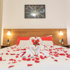 Artificial Petals 1000 PCS Dark-Red Silk Rose Petals for Romantic Night,Wedding,