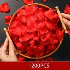 1200 PCS Artificial Silk Rose Petals Decoration for Romantic Night, Wedding,