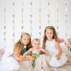 8 Packs Wildflower Paper Hanging Garland Birthday Decorations, Flower Party
