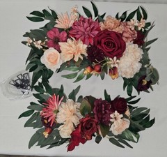 Floral Silk Flower Swags, Wedding Arch Decoration Pk of 2, Centerpieces