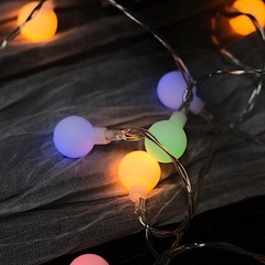 16ft LED Bulbs Fairy String Lights Garland with Remote Party Home Decorations