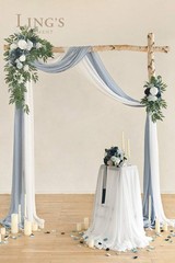 Ling’s Moment White Blue Blush Artificial Wedding Arch Flowers Kit Pack of 4,…