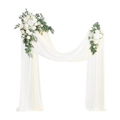 Wedding Arch Flowers with Drapes Greenery for Valentines Day Holiday Wedding