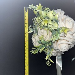 10 Bridal Bridesmaid Wedding Bouquet Artificial Champagne Blush Roses NEW