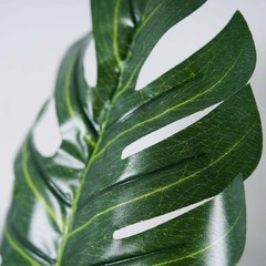 6 BLACK Monstera ARTIFICIAL LEAVES Tropical Greenery Stems Wedding Decorations