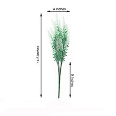 4 Green White 14″ tall Faux Lavender Flowers Bushes Wedding Party Home Supplies