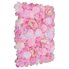 Artificial Flower Wall 6 Pieces Dark Pink Dahlia Peony Rose Wedding Party Decor