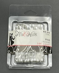 Studio His & Hers Silver Pearl Boutonniere Pins – 144 Pieces 2″ x 3/16″