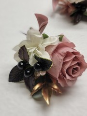 Ling’s Moment Boutonniere Set 6Pc Groom Groomsmen Wedding Artificial Flower