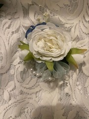 WEDDING BOUQUET SET 18pc set FREE SHIPPING! DUSTY BLUE! Custom Colors Too