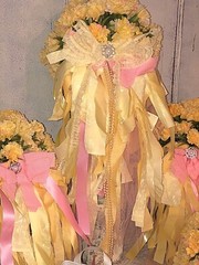 Sensational Pink and Yellow Wedding Bouqet set
