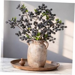 Suncalla Pcs Artificialberry Stems Faux Berries Stem Home Decor 24 Inch 3 Blue