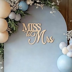 Miss to Mrs Wood Sign for Backdrop,Bridal Shower Décor,Bride to be Wedding