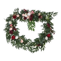9ft Artificial Floral Garland Rose Flower Garland For Party Wedding Decoration