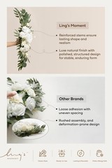 Beautiful Dusty Blue and Navy Artificial Flower Arch Kit – 4-Piece Durable Decor