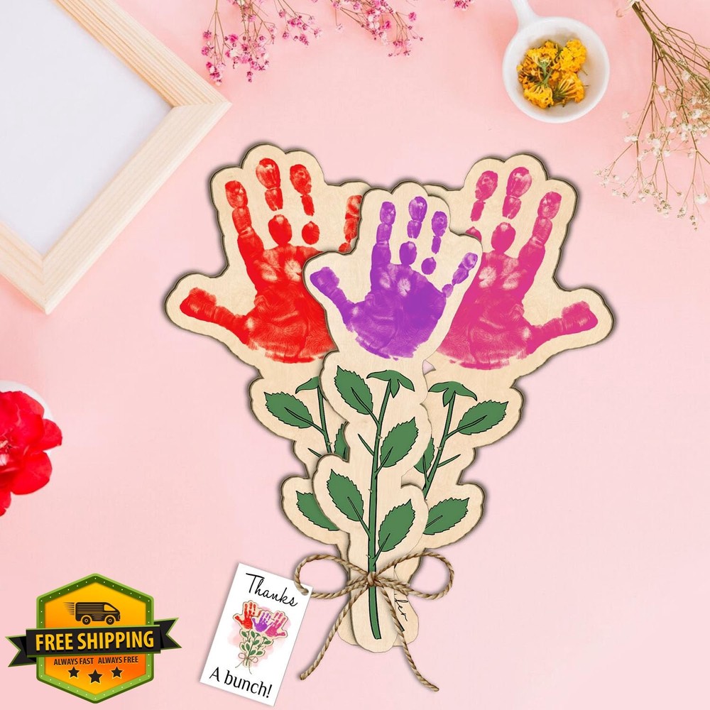 TRUMPETIC Mothers Day Handprint Rose Set 3