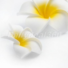 10/50pcs Wedding Party Artificial Foam Frangipani Flower Plumeria Decor Ornament