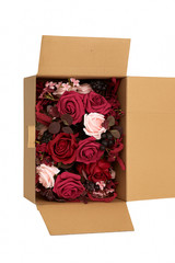 6 PCS Dusty Rose Wrist Corsage Set Wedding Bridesmaid Floral Bracelets Pink Burg