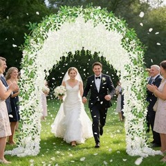 75 Branches Wisteria Hanging Flowers,5Pcs Total 30ft White Wisteria White-5pcs