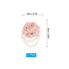 2Pcs Rose Bridesmaid Wrist Flower Artificial Bride Wrist Pink