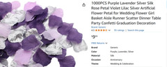 Purple Lavender Sliver Rose Petals – 1000 Petal Packs