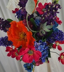 Summer Love Bright and Beautiful Faux Silk Wedding Bouquet