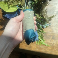 Bridal Wedding Bouquet Hand made Budget Friendly Faux Flowers White Blue