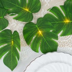 10 ft GREEN LED Artificial Monstera LEAVES Garland String Lights Party Events