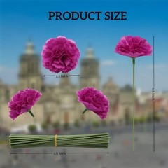 Artificial Marigold Flowers with Stems Pcs Silk Flowers Marigolds 60 Fuchsia
