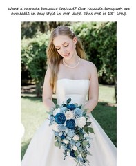 Blush Pink Sola Wood Bridal Bouquet Cream Bridesmaid Wedding Decor Flowers Prom