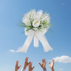 Decorative Artificial Flower Photo Props Handheld Bridal for Celebrations