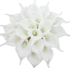 20pcs Calla Lily Bridal Wedding Bouquet Lataex Real Touch Artificial Flower Home