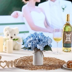 Blue 6 Sets Wedding Flower Table Centerpieces Artificial Hydrangeas