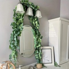 Artificial Eucalyptus Garland Green Eucalyptus Hanging Vine Outdoor DIY Fake Pla