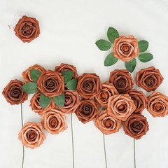 Artificial Flowers Artificial Rose for DIY Wedding 25pcs Shades of Terracotta