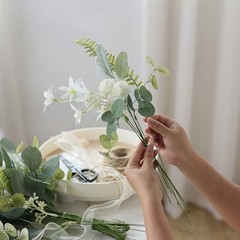 Artificial Greenery Stems Box Set(Pack of 65pcs) with 8 Beige&dusty Green