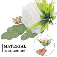 4Pcs Reusable Bridal Party Lapel Pins Assorted Color Faux Flower Boutonniere