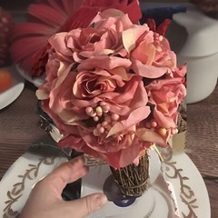 Bouquet Of Pink Silk Roses