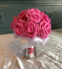 Small rose bridal bouquet with real touch roses…you pick color