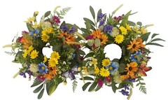 Spring Summer Candle Rings,Floral Candle Rings Wreaths 6 Inch,Daisy and Sunfl…