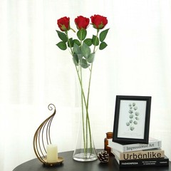 RED 24 Artificial 31″ Long Stem Silk ROSE FLOWERS Party Event Decorations