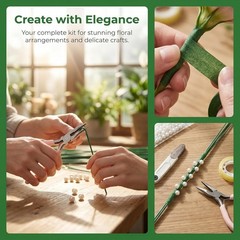 DIY Floral Art Tool Set for Handmade Flower Crafting in Elegant Colorful Design